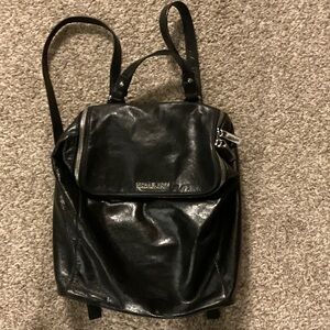 Black Michael Kors Leather Backpack